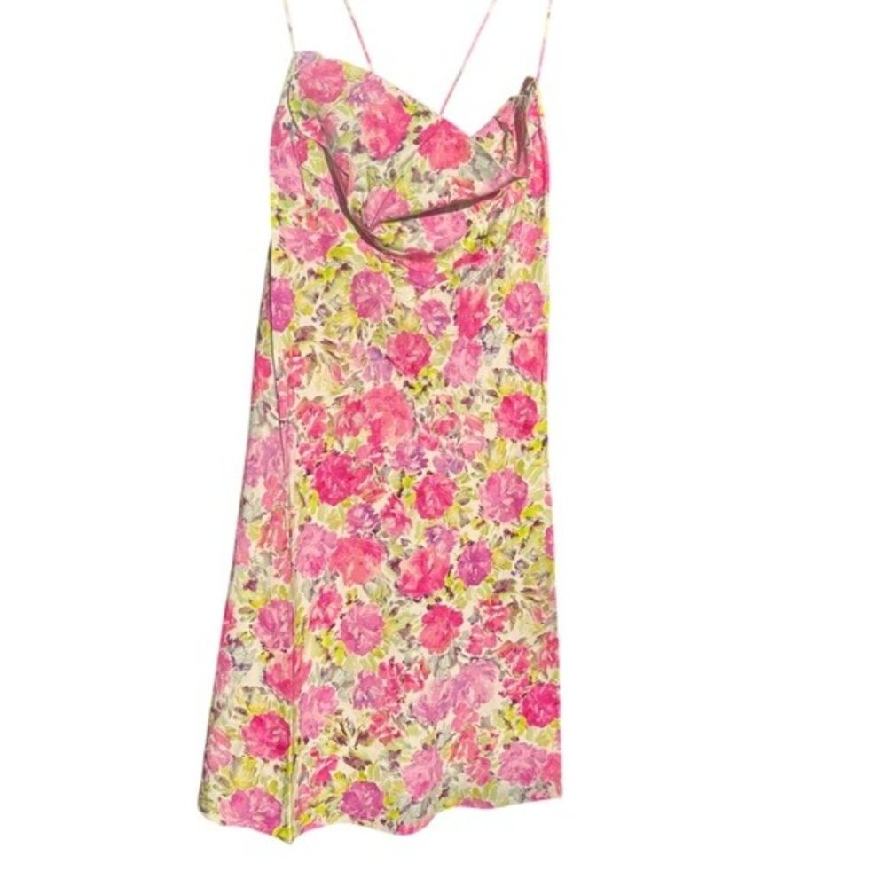 For Love & Lemons Paulina Floral Spaghetti Strap Backless Mini Dress Sizes XS M - Picture 9 of 16